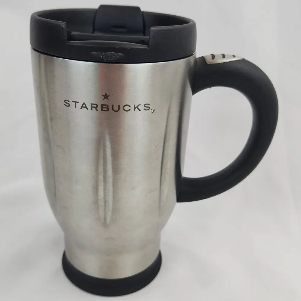 ☕️Vintage Starbucks 2003 Stainless Steel 16oz Closed Handle Travel Tumbler